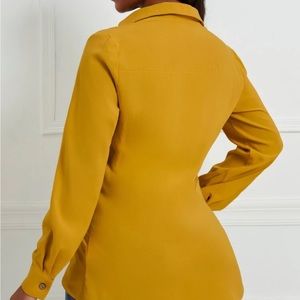 SHEIN SXY Twist Front Asymmetrical Hem Blouse